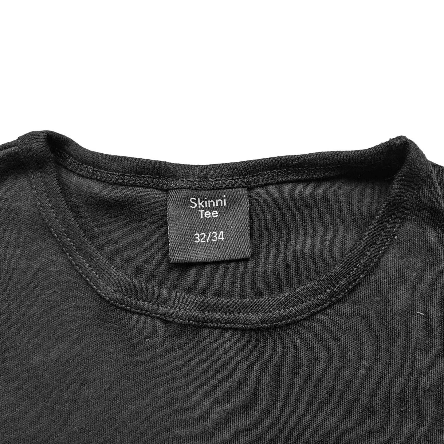 Lady Skinny Slim Short Sleeve T-Shirt Summer Top Black