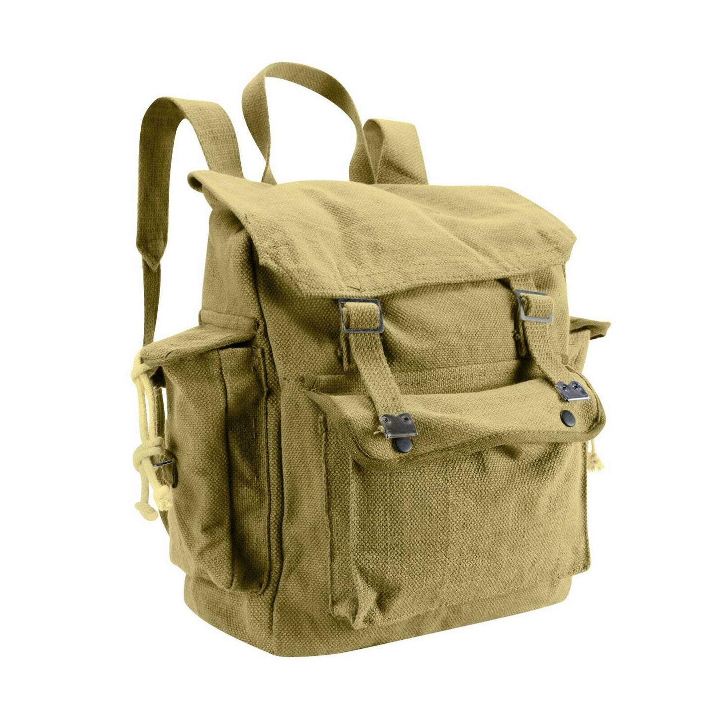 Army Rucksack Military Vintage Style Canvas Backpack Khaki