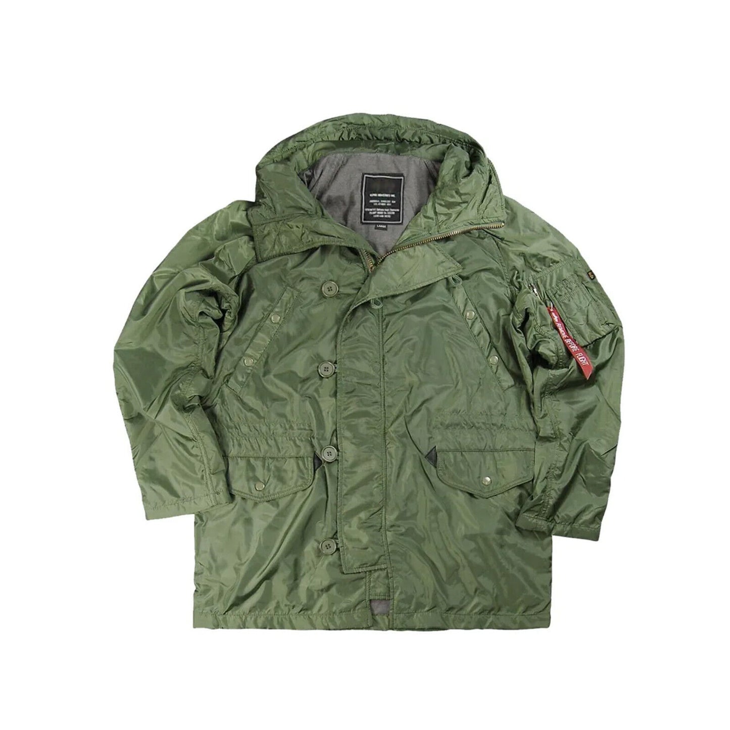 N3B Parka Lightweight Unpadded X Ray Coat Olive