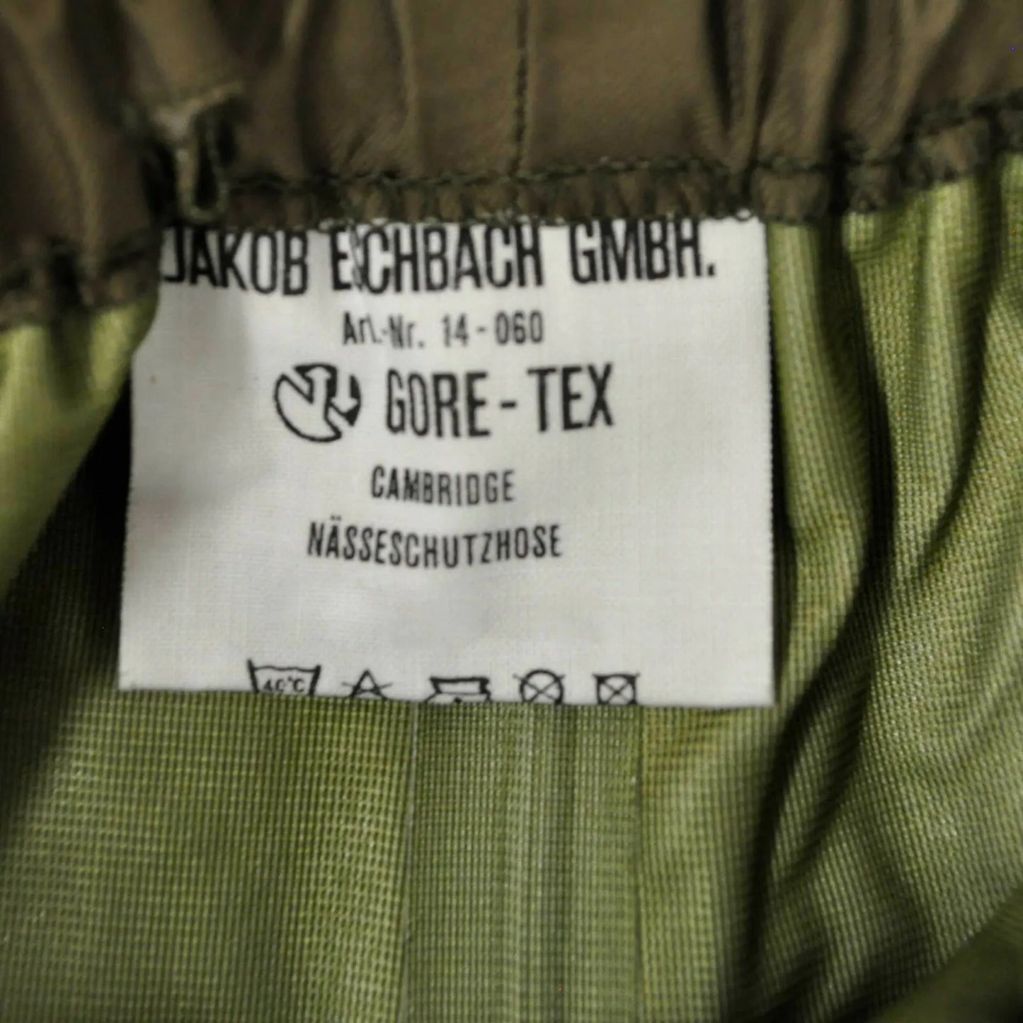 Waterproof Trousers Original German Gore-Tex Olive