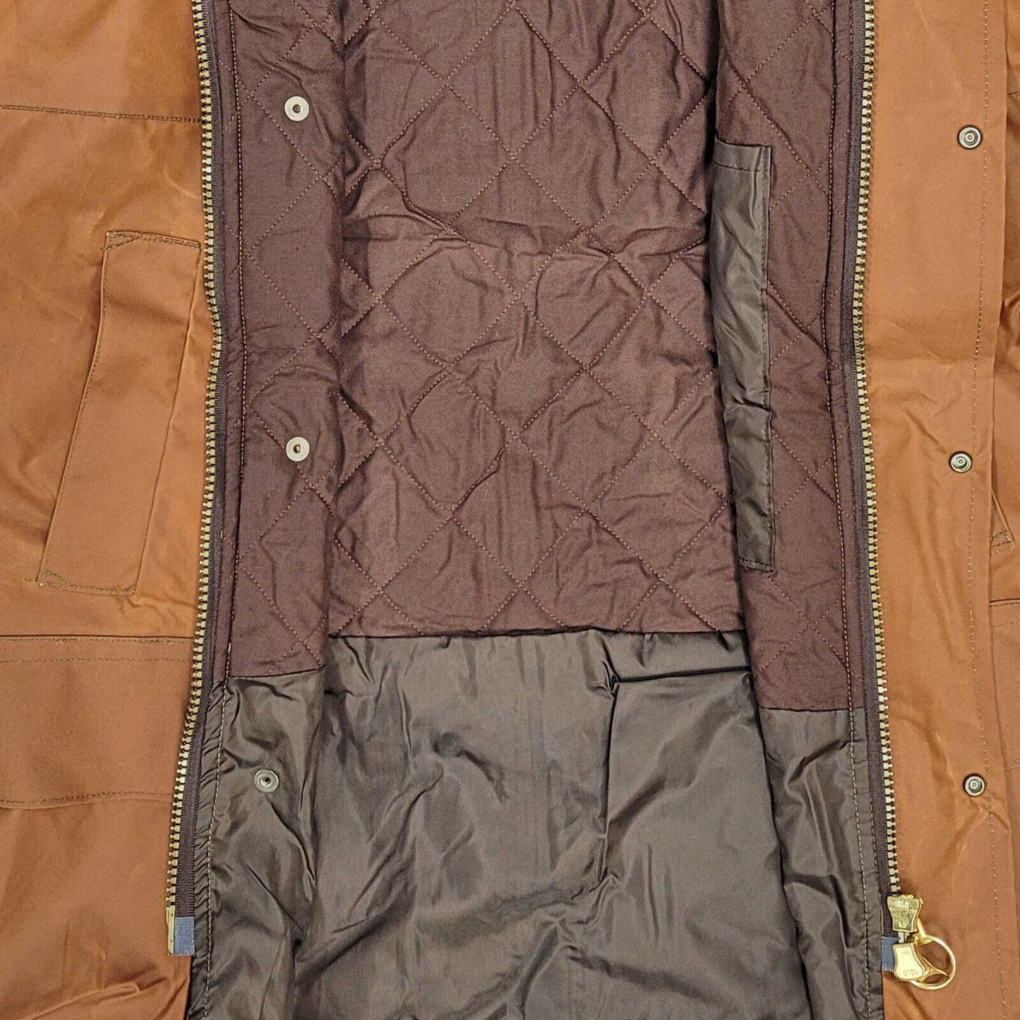 Padded Wax Jacket British Classic Hunting Fishing Riding Coat Brown