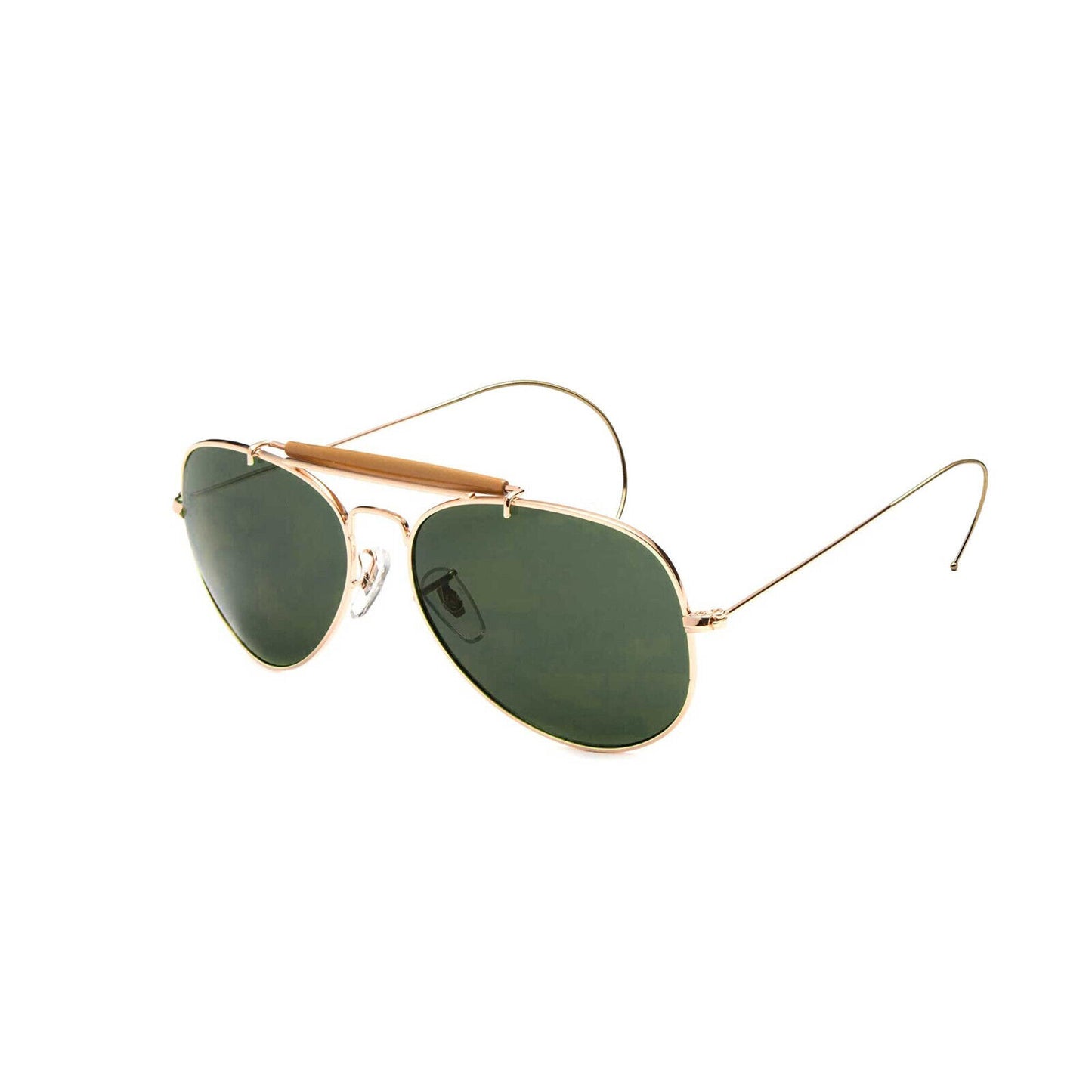 Pilot Sunglasses US Air Force Style with Case Green Lenses