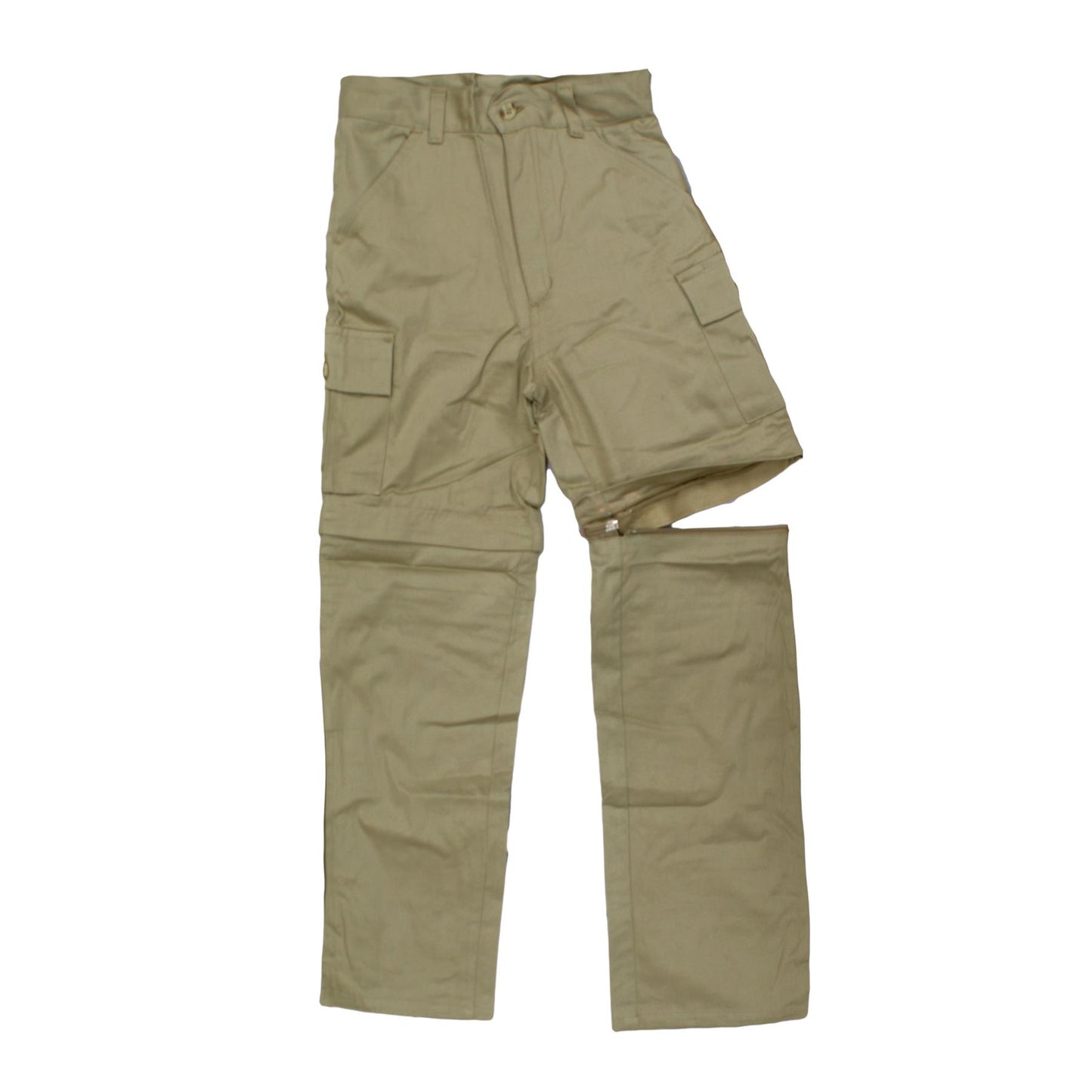 Kids Trousers 2 in 1, Zip-Off Shorts Beige