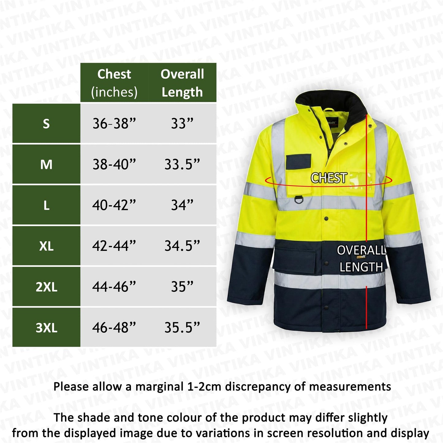 Hi Vis Waterproof Jacket Traffic Coat Reflective Safety Parka