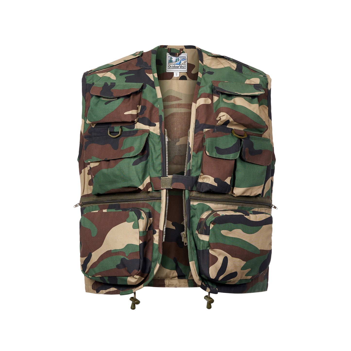 Gilet Multi Pocket Woodland Camo