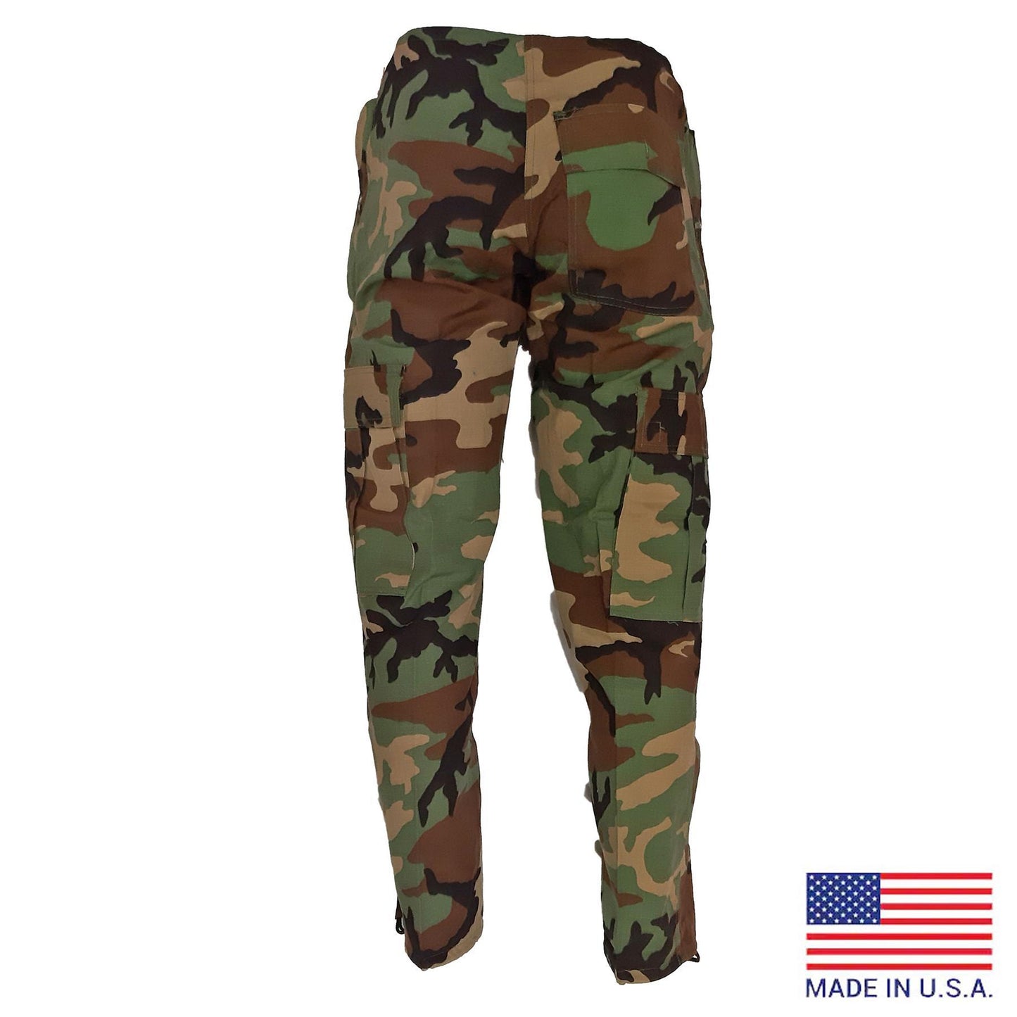 Lightweight Trousers Drawstring Hiking Pants Woodland Camo