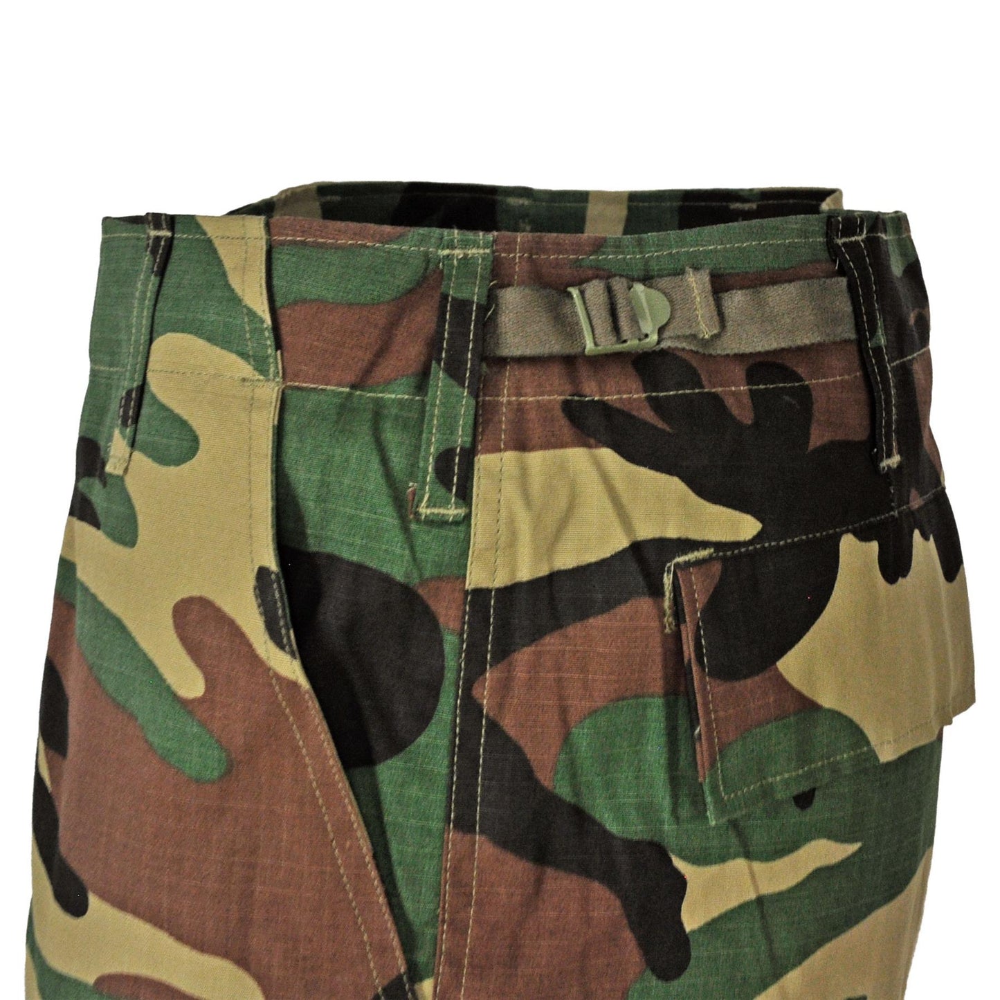 Army Trousers Ripstop Cotton Combat Pants Woodland Camo