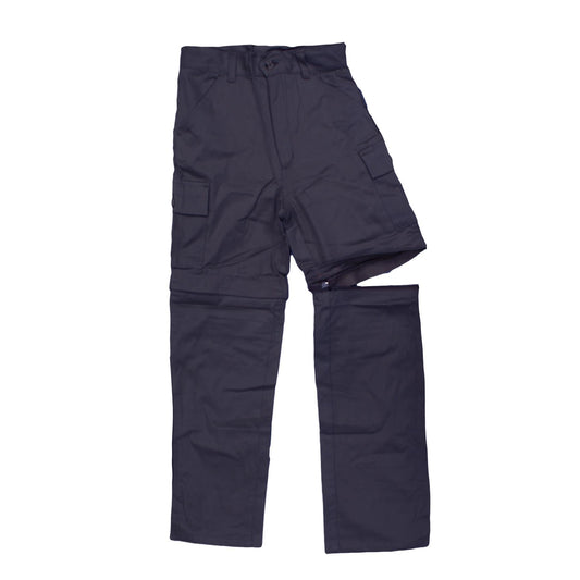 Kids Trousers 2 in 1, Zip-Off Shorts Navy