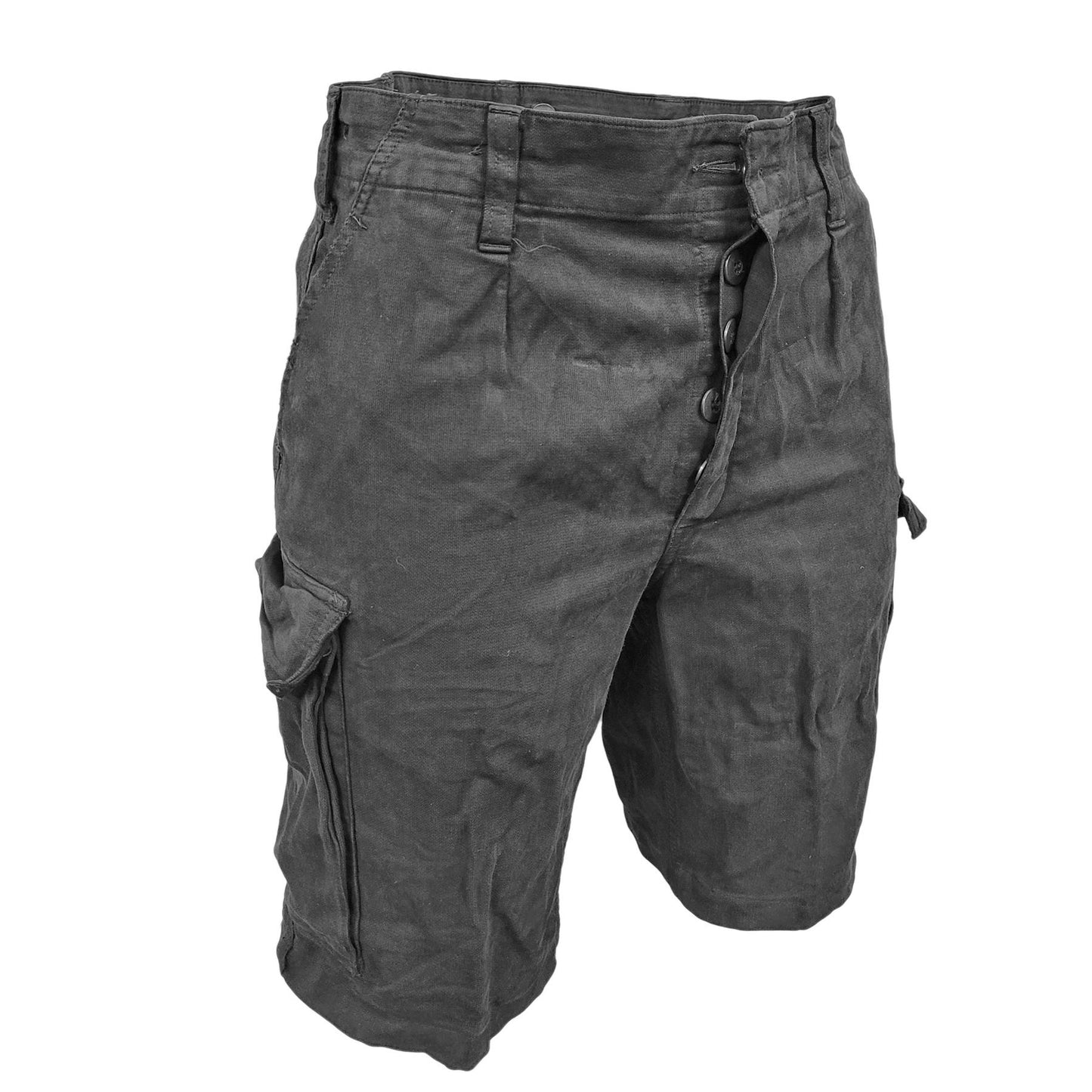 Combat Shorts Original German Moleskin Cotton Dyed Black