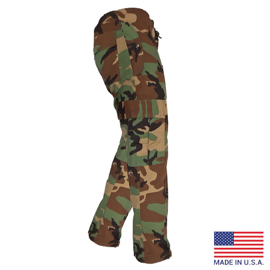 Lightweight Trousers Drawstring Hiking Pants Woodland Camo