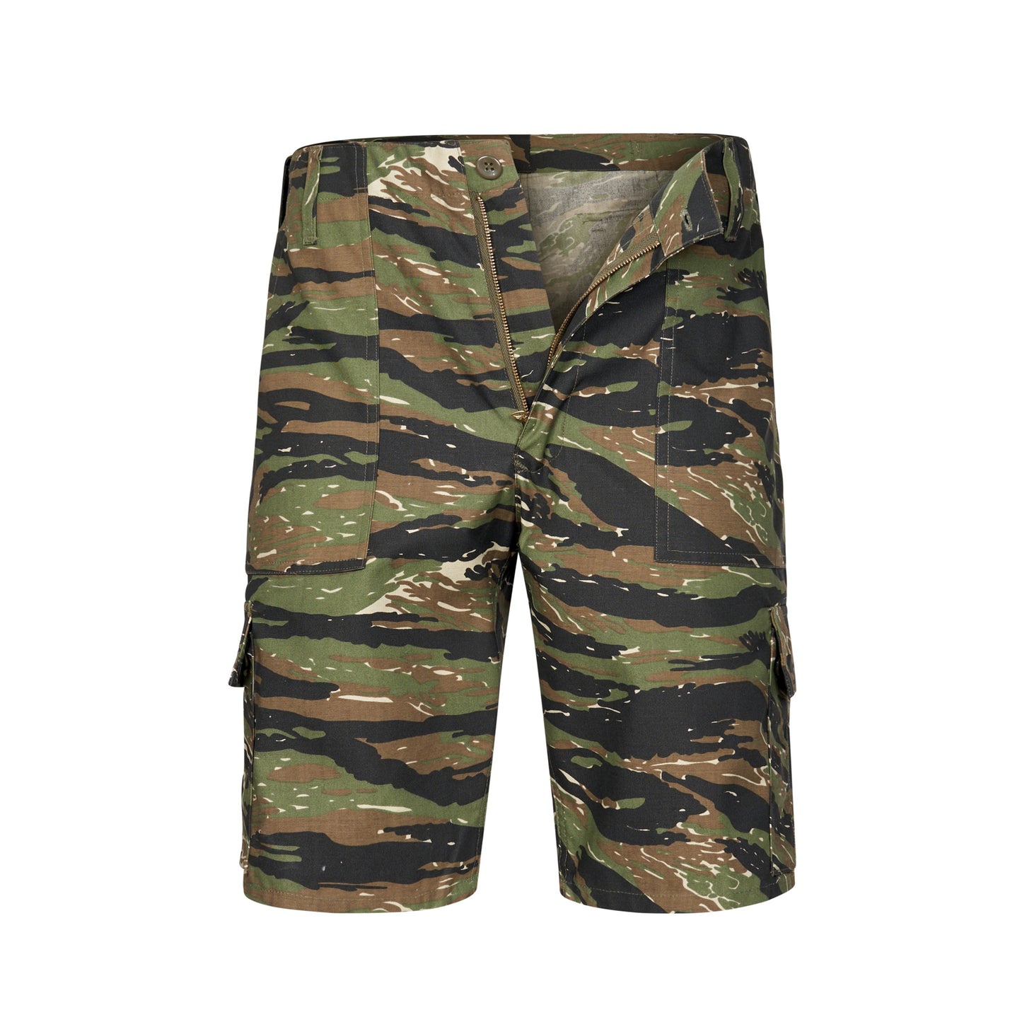 Combat Shorts Army Multi Pocket Cargo Tiger Camo