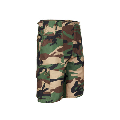 Combat Shorts Army Multi Pocket Cargo Woodland Camo