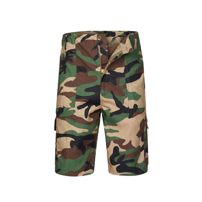 Combat Shorts Army Multi Pocket Cargo Woodland Camo