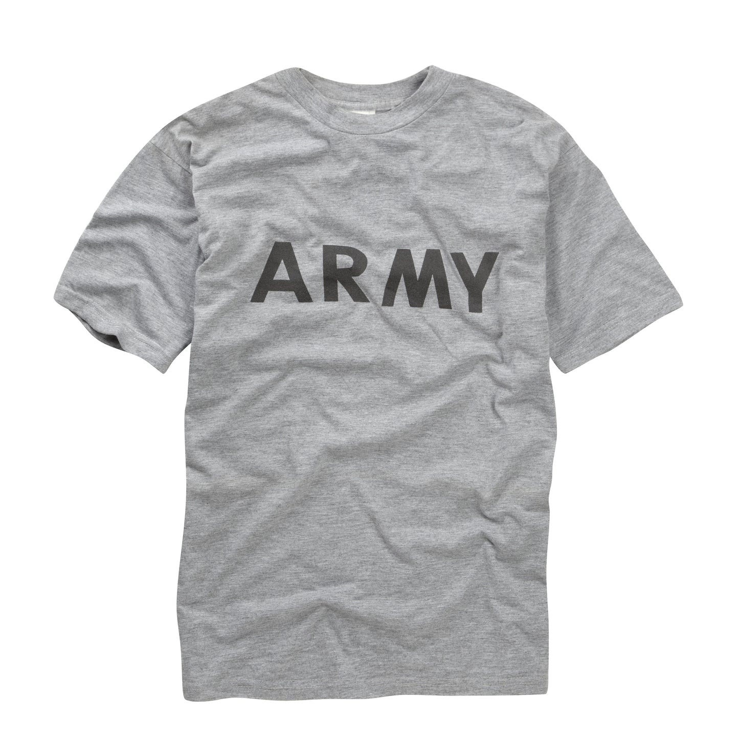 ARMY Printed T-Shirt Cotton Short Sleeve Top Grey