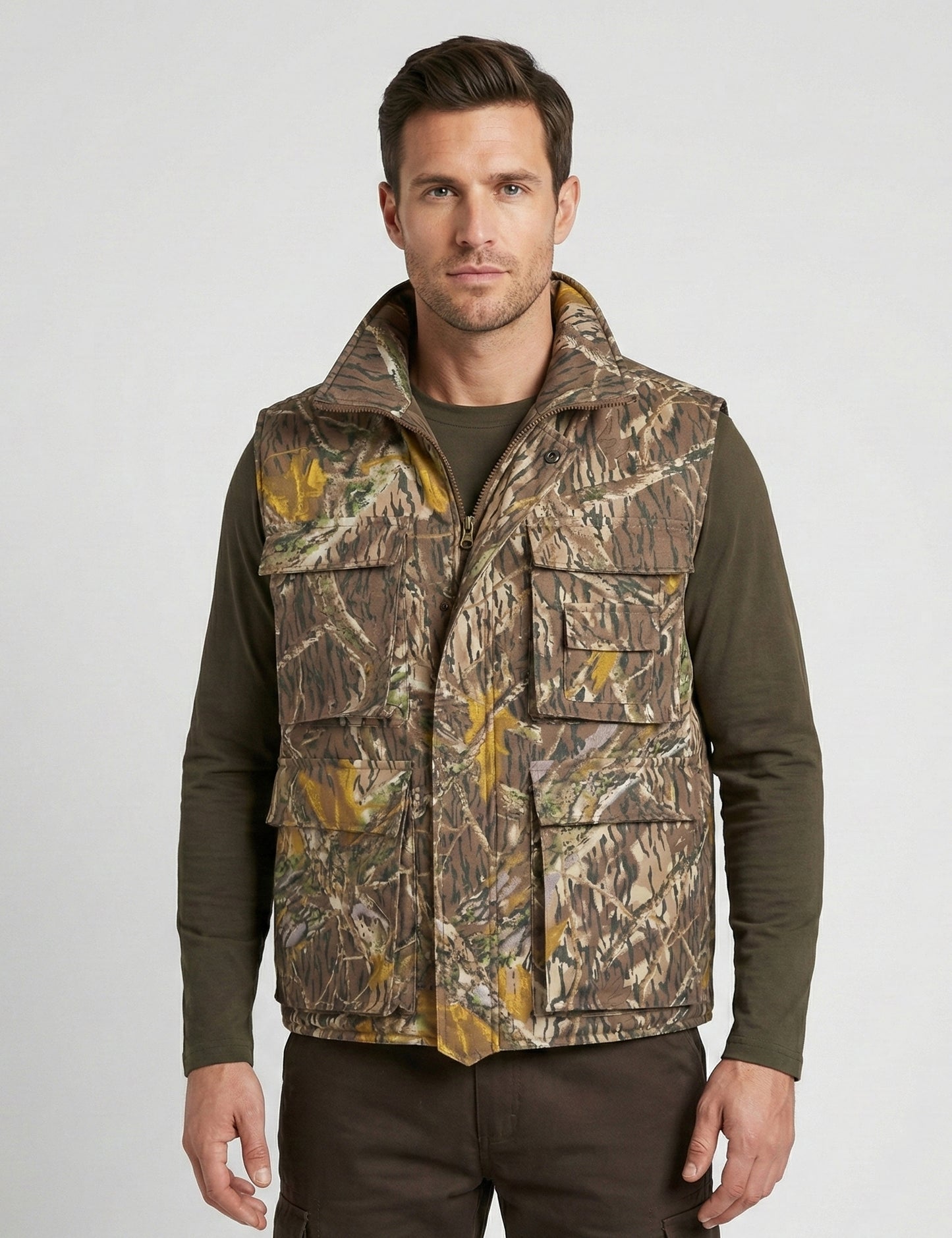 Body Warmer Army Combat Padded Gilet Military Vest Tree Bark Camo