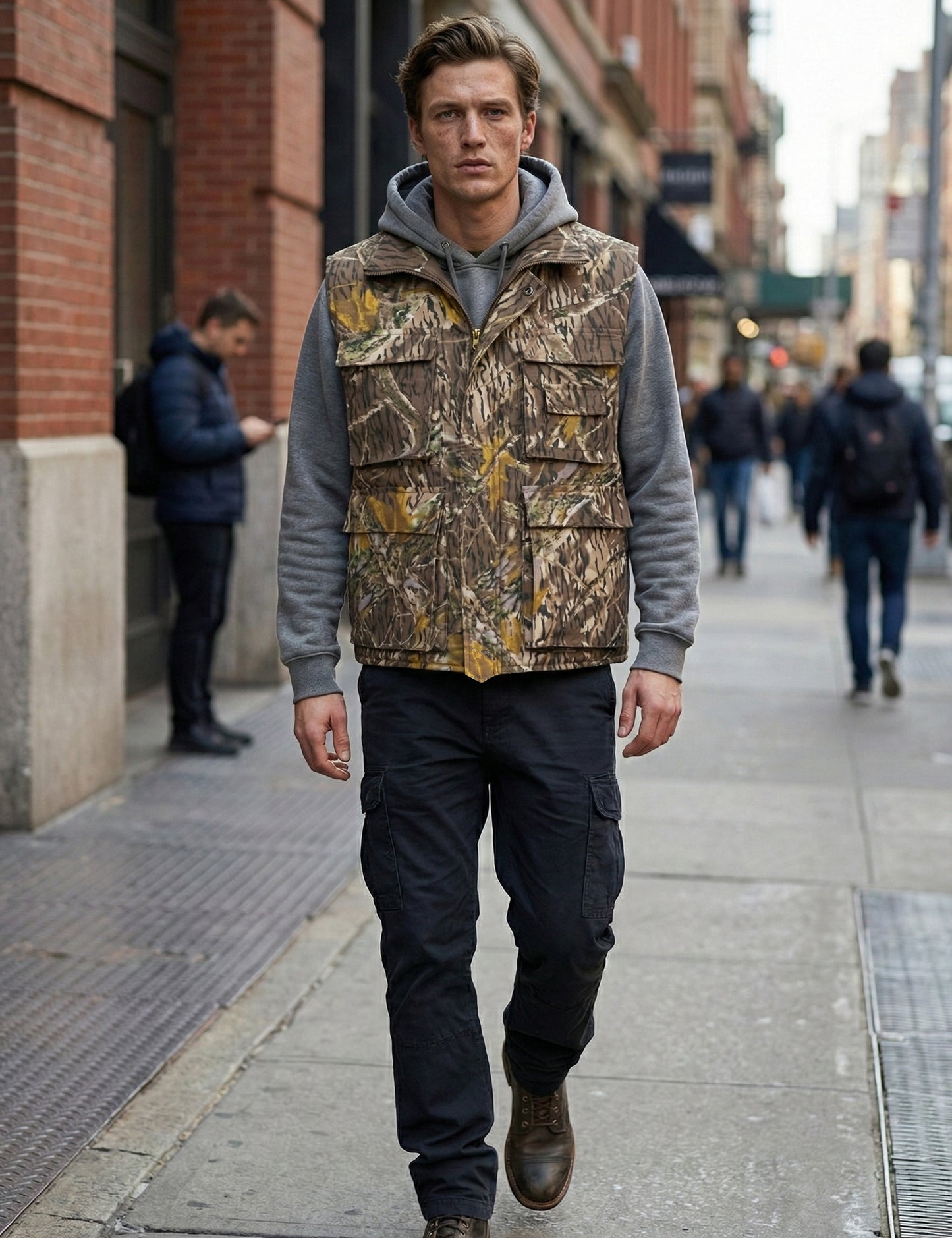 Body Warmer Army Combat Padded Gilet Military Vest Tree Bark Camo
