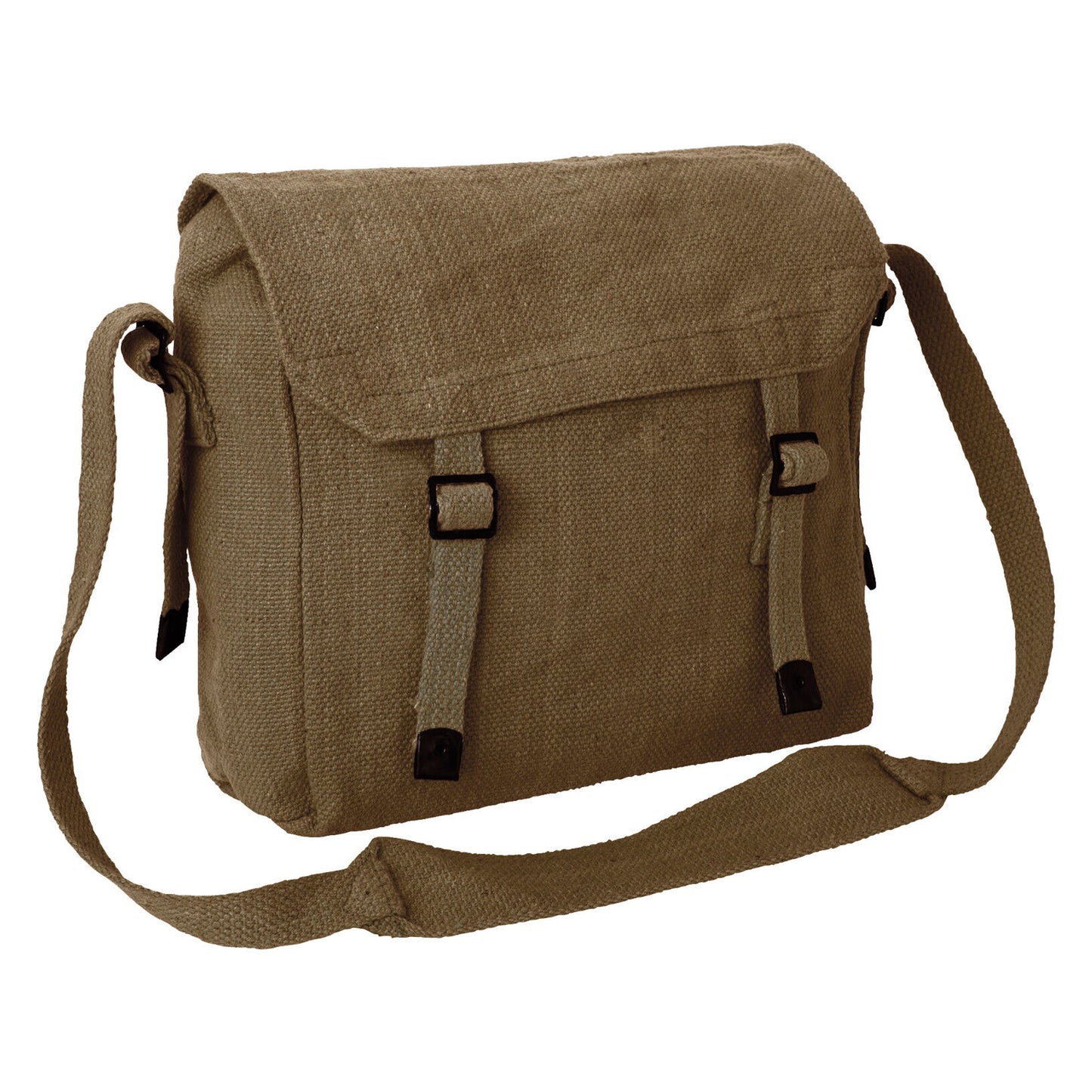 Army Bag Military Vintage Style Canvas Haversack Medium Green