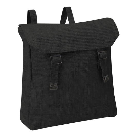 Army Backpack Military Vintage Style Canvas Haversack Large Black
