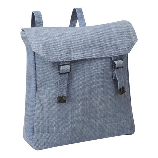 Army Backpack Military Vintage Style Canvas Haversack Large RAF Blue