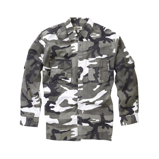 Army Shirt US Safari Long Sleeve Combat Top Urban Camo