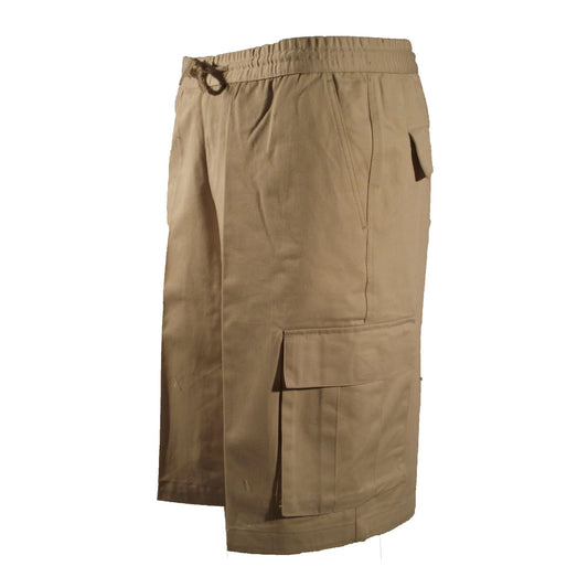 Drawstring Shorts Durable Cotton Summer Cargo Beige