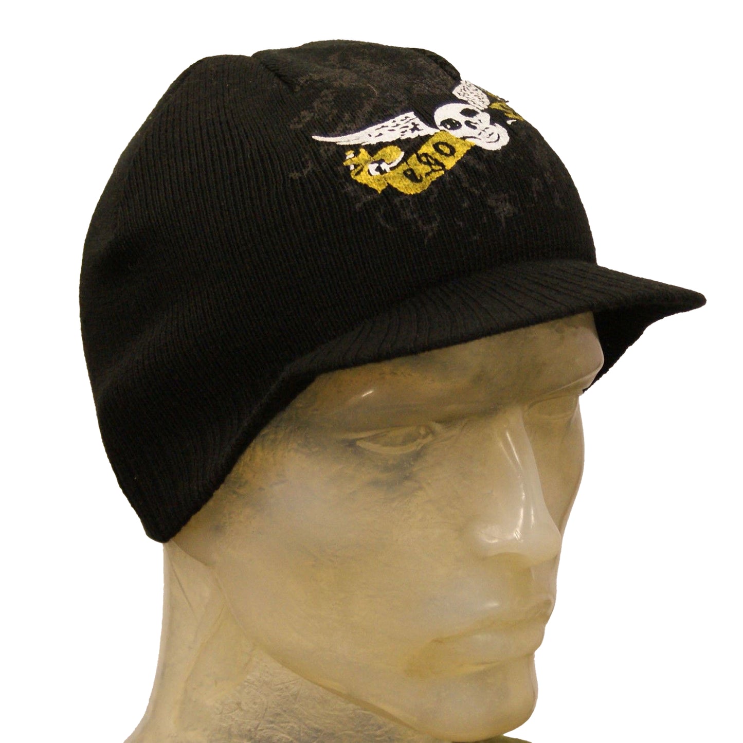 Winter Hat Printed Ego Wings Beanie Peaked Watch Cap Black