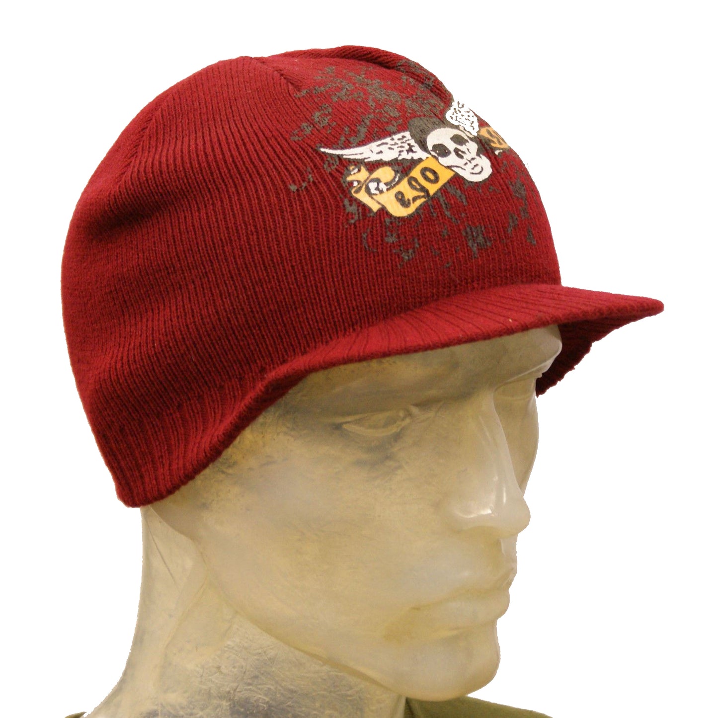 Winter Hat Printed Ego Wings Beanie Peaked Watch Cap Red