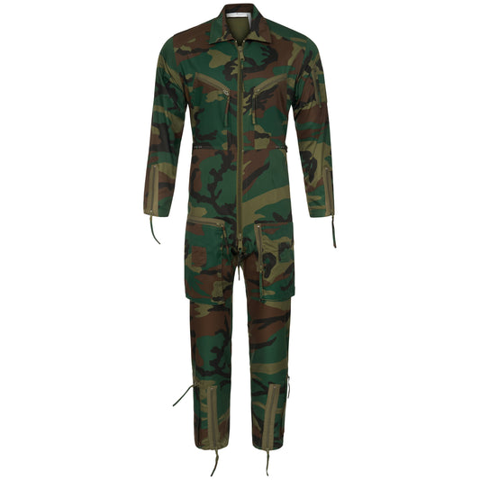 Flying Suit Flight Jumpsuit Military Style Coverall  Woodland Camo