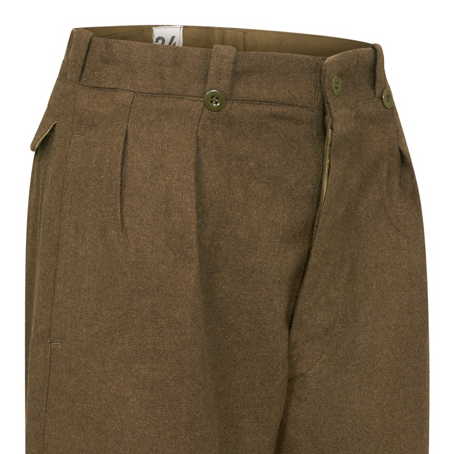 Wool Trousers Original French Army WWII Pants Khaki