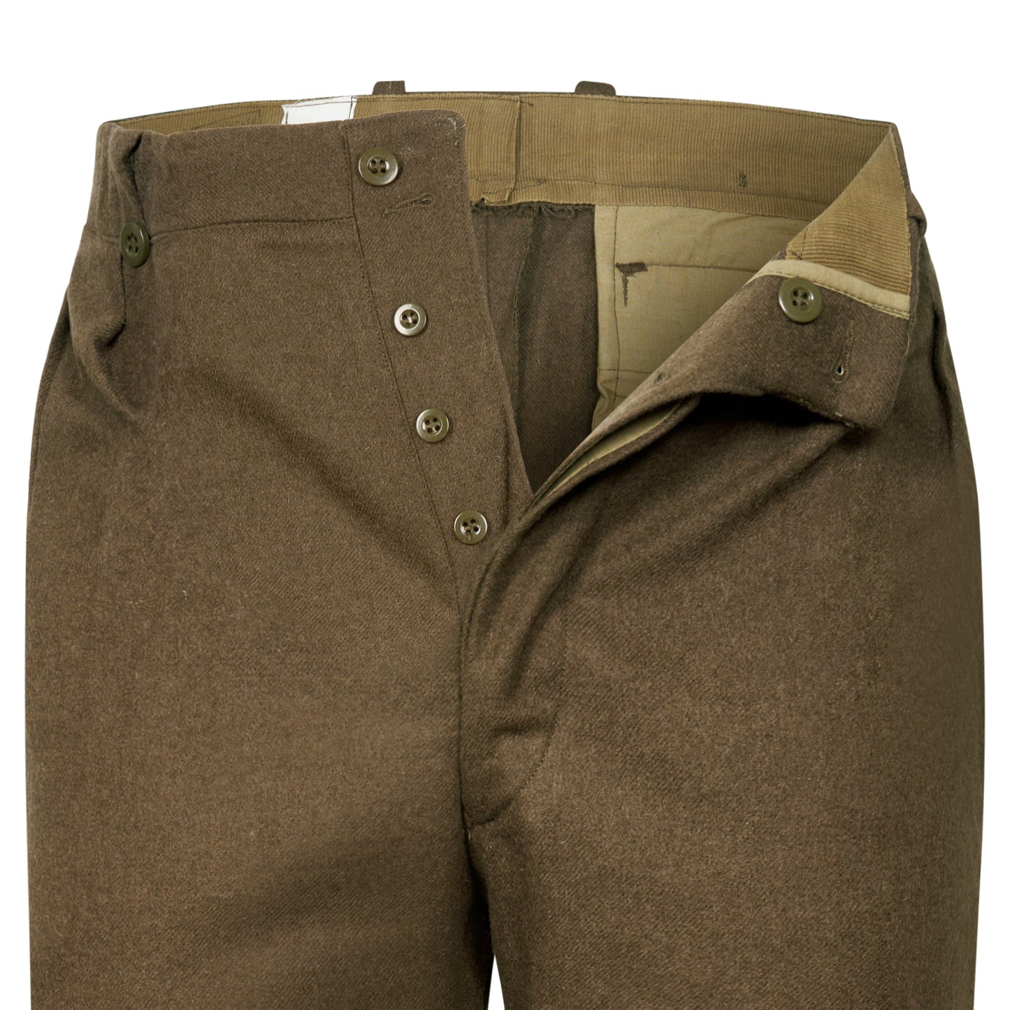 Wool Trousers Original French Army WWII Pants Khaki