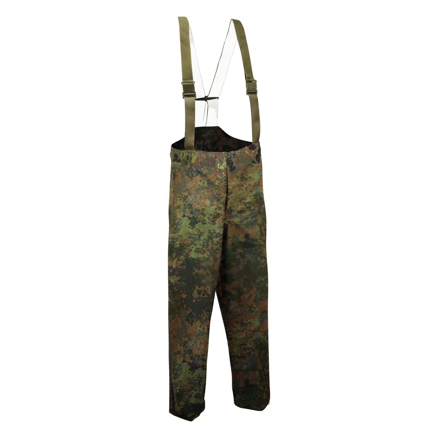 Waterproof Trousers German Bundeswehr Bib & Brace Grade 2 Flecktarn Camo