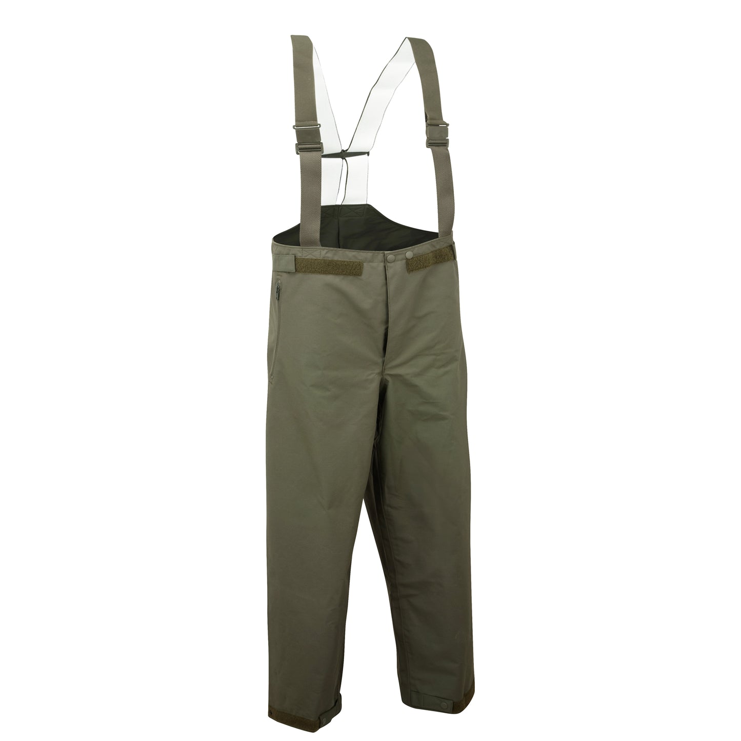 Waterproof Trousers German Bundeswehr Bib & Brace Used Olive