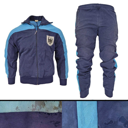 Army Tracksuit Top Bottom Original German Bundeswehr Uniform Grade 2 Navy