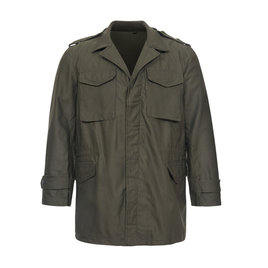 Original Greek Army Jacket Military Vintage Field Coat Olive