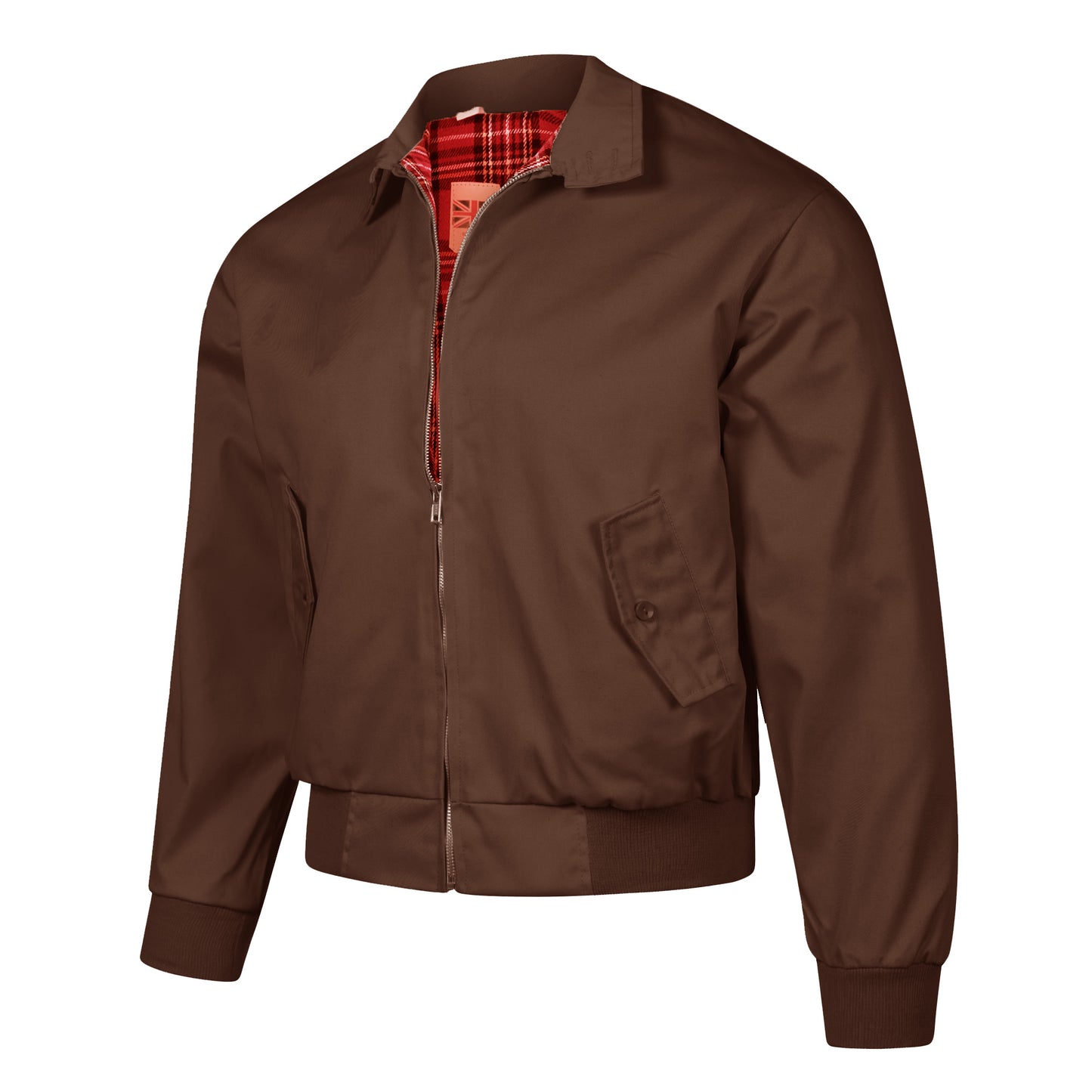 Harrington Bomber Jacket Tartar Lining Brown