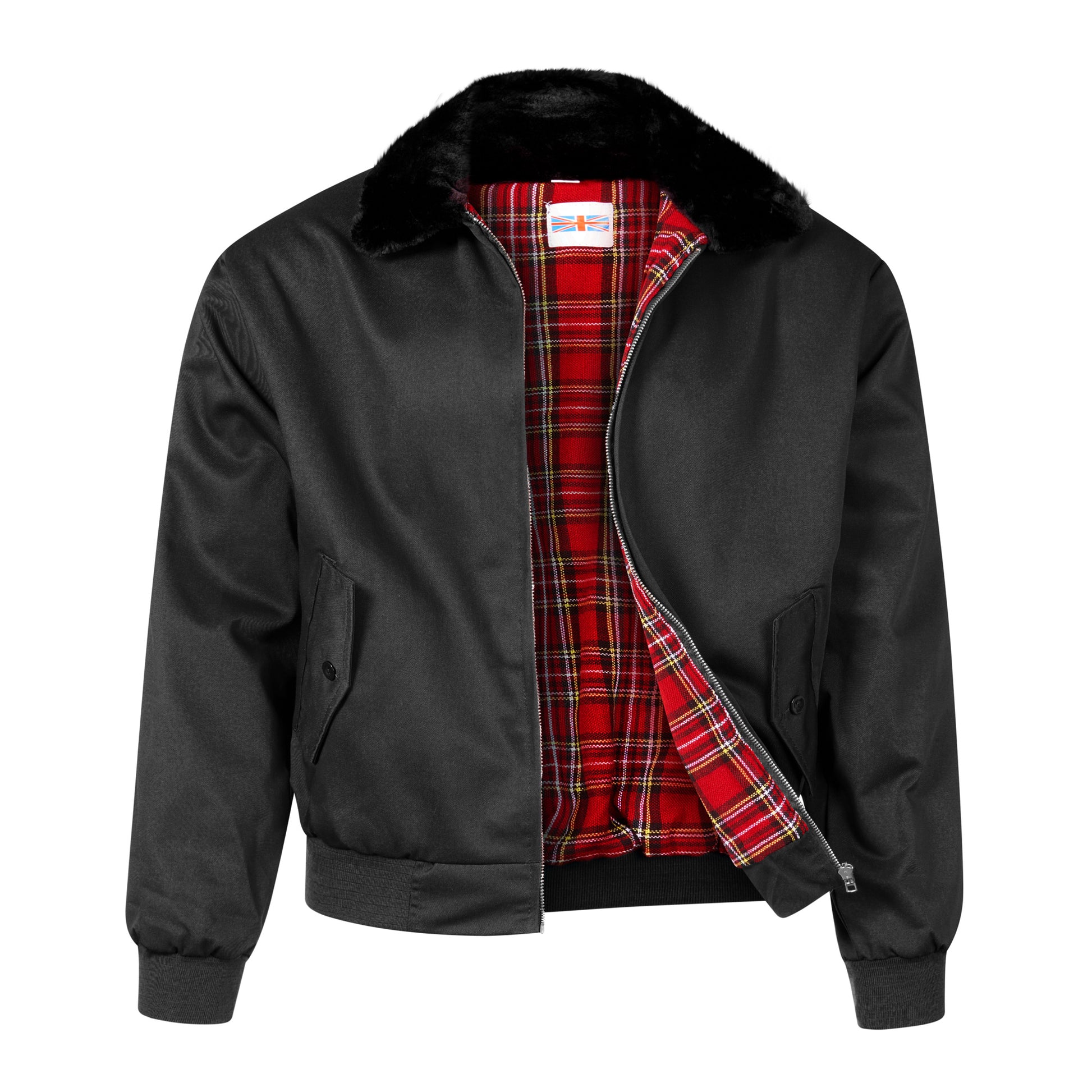 Harrington Bomber Jacket Fur Collar Black – Army Outdoors