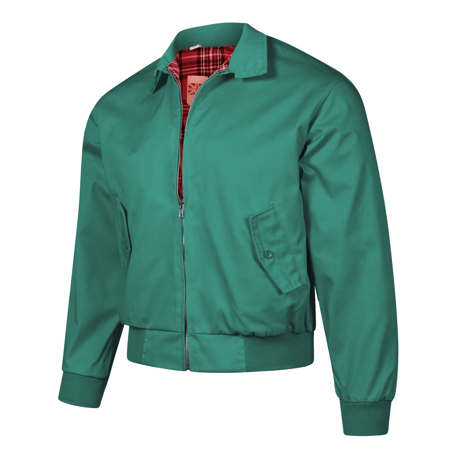 Harrington Bomber Jacket Tartar Lining Green