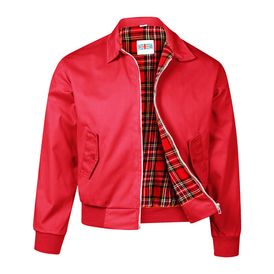 Harrington Bomber Jacket Tartar Lining Red