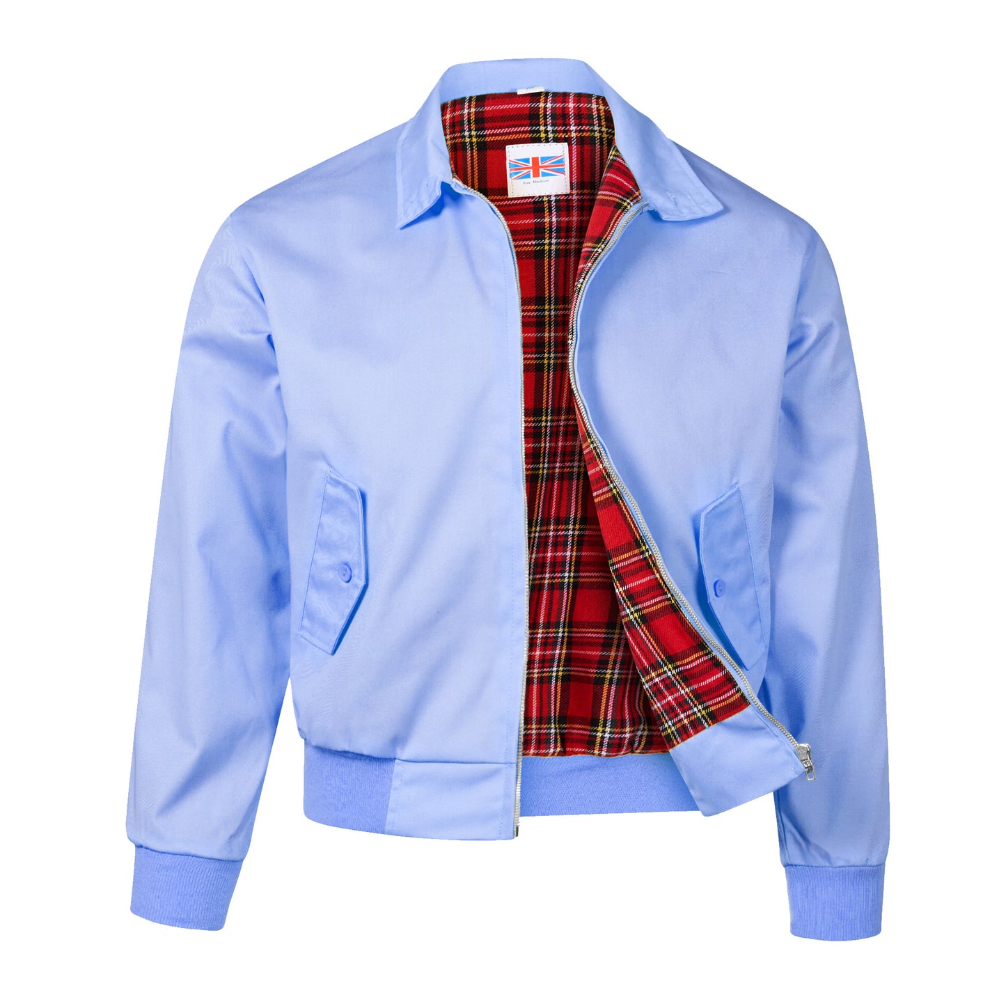 Harrington Bomber Jacket Tartar Lining Sky Blue