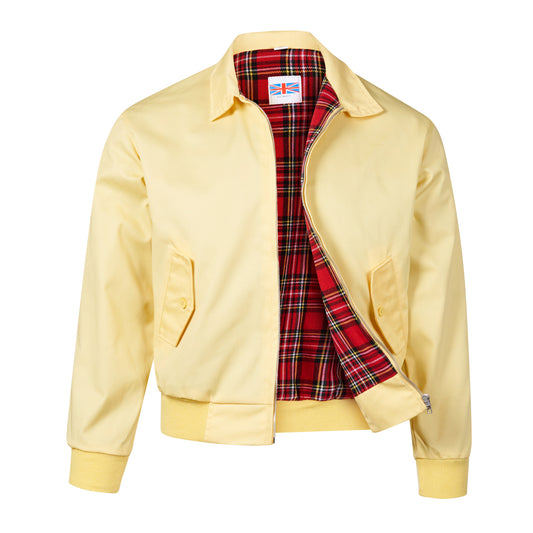 Harrington Bomber Jacket Tartar Lining Yellow