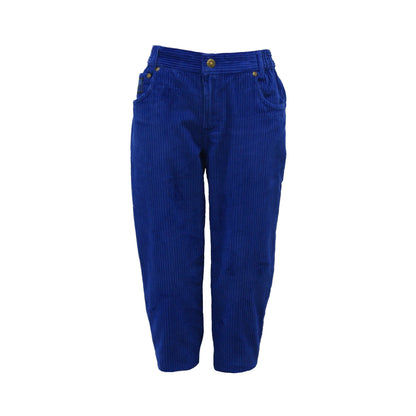 Kids Trousers Warm Corduroy Pants Royal Blue