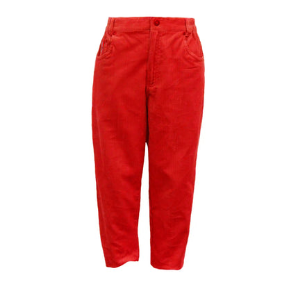 Kids Trousers Warm Corduroy Pants Cayenne Red