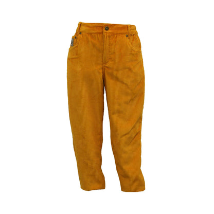 Kids Trousers Warm Corduroy Pants Yellow