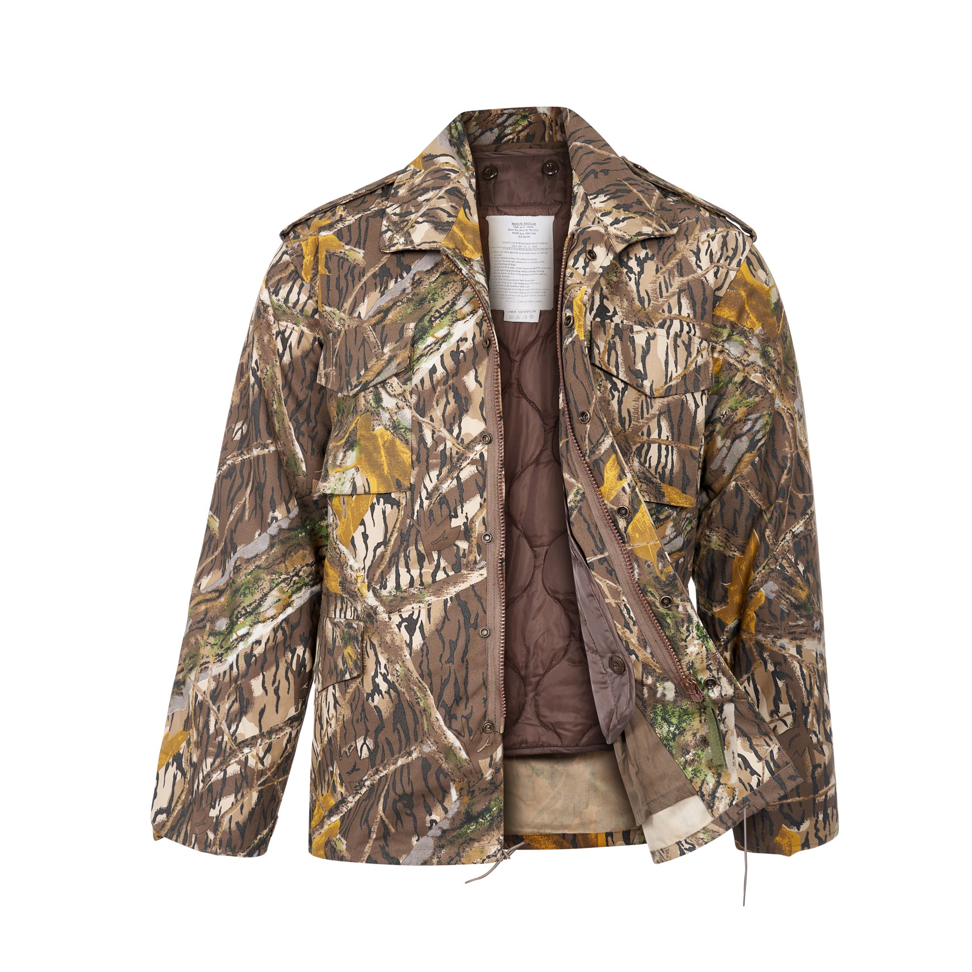 Tree Design Track Jacket M65 Field Jacket Lined Tree Bark Camo – Army & Outdoors