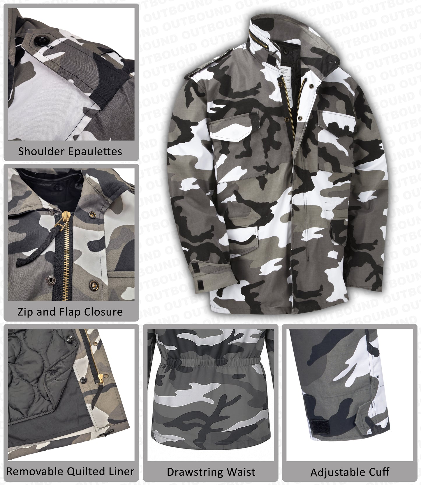 M65 Field Jacket Lined Urban Camo