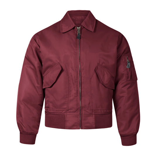 Bomber Jacket Flight Padded Coat MA2 CWU Maroon