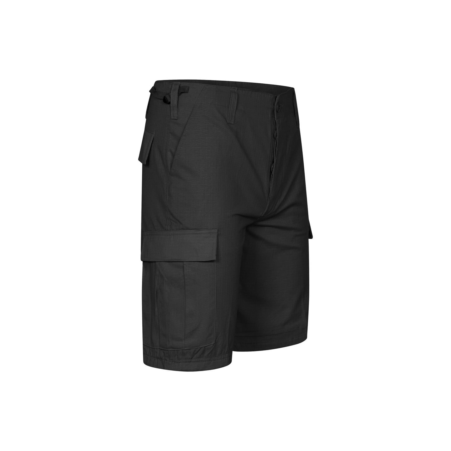 Combat Short Army Multi Pocket Ripstop Cargo Black