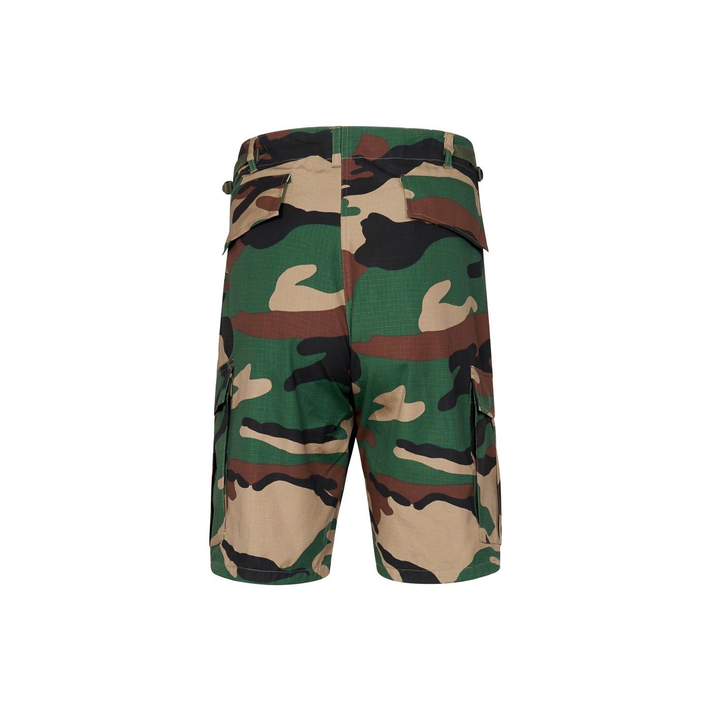 Combat Short Army Multi Pocket Ripstop Cargo Woodland Camo