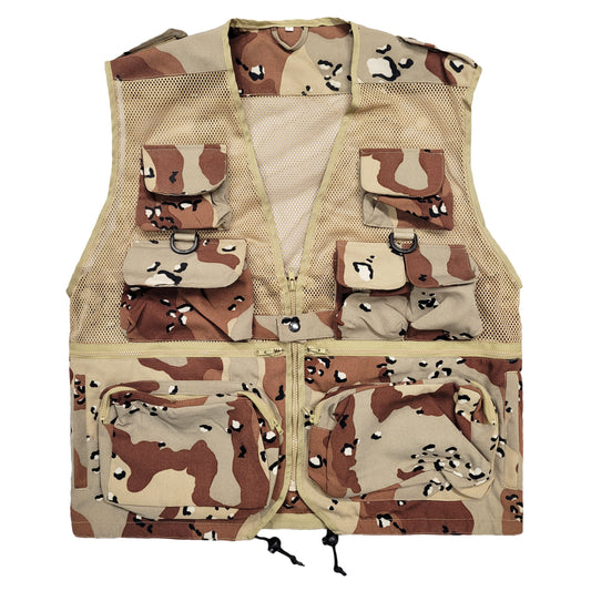 Original US Army Vest Multi Pocket Mesh Top US Desert (6D)