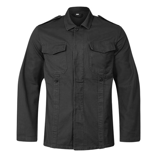 Moleskin Jacket Durable Heavy Duty Cotton Combat Cargo Top Black